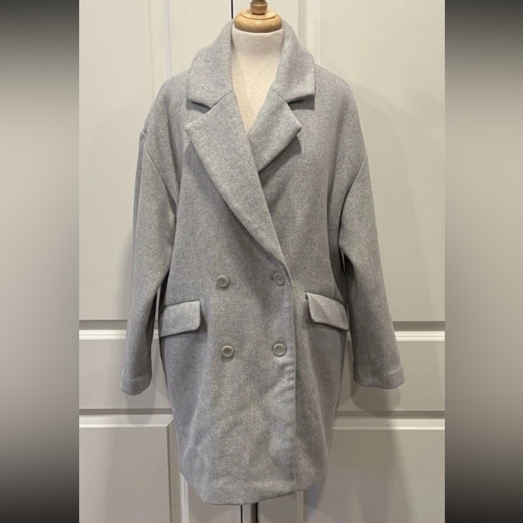 Abercrombie & Fitch Women’s Wool Blend Oversized Coat Sz Small Neutral Capsule